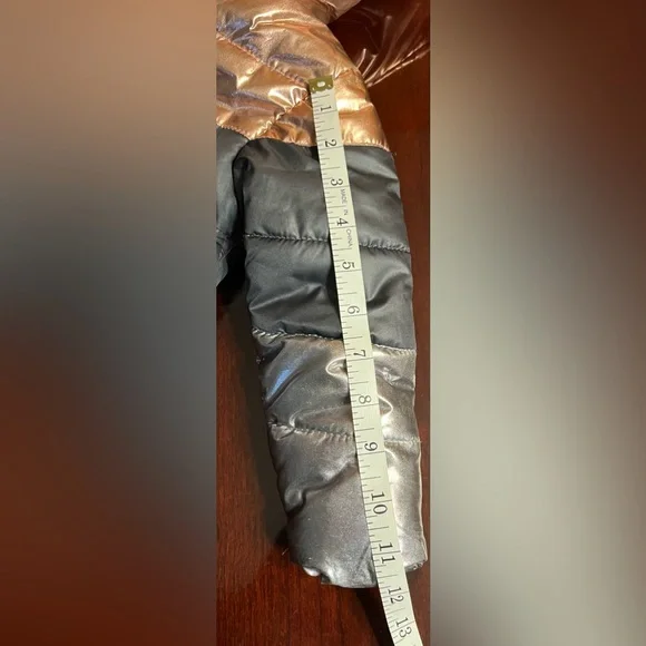 Girls metallic puffer jacket coat Body Glove size 2T pink black silver - Picture 5 of 10